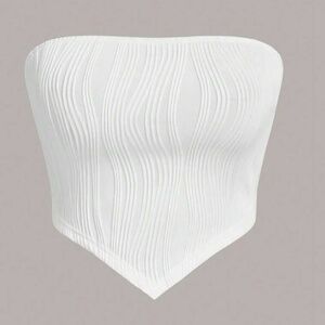 Shein EZwear Plus Hanky Hem Tube Top